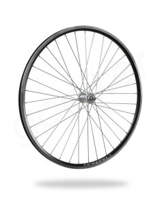   Kerékpár fűzött első kerék 622 (700C) DF felni fekete, alu agy