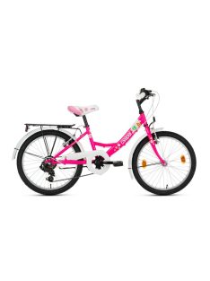 Csepel Flora 20 gyermek kerékpár 6s neonpink