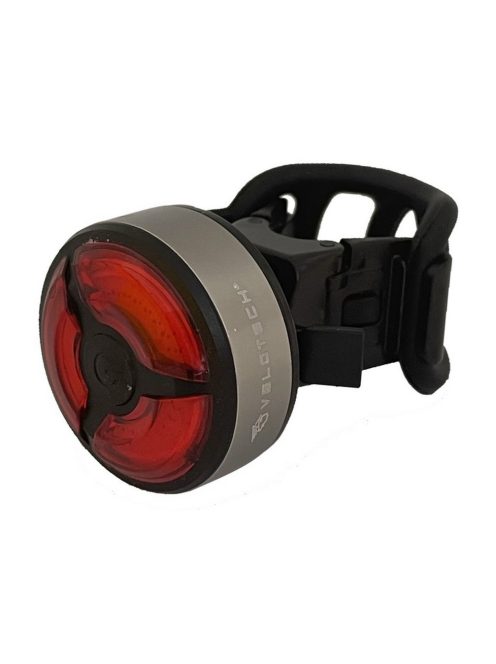 Velotech Pro Disc USB tölthető kerékpár hátsó lámpa 120Lm