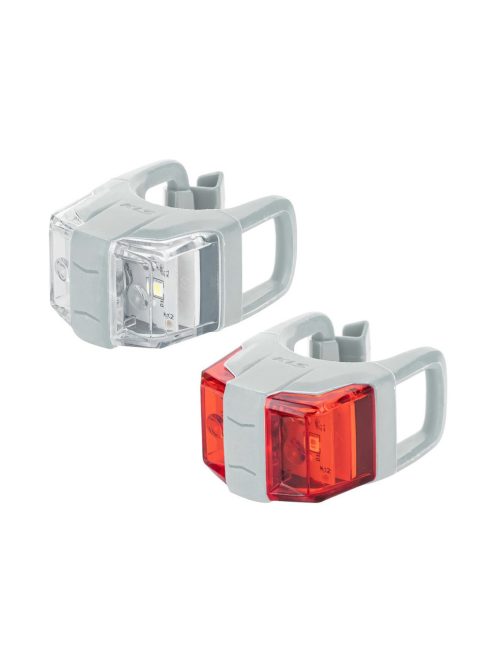Kellys KLS Twins II szilikonos kerékpár villogó szett mint white