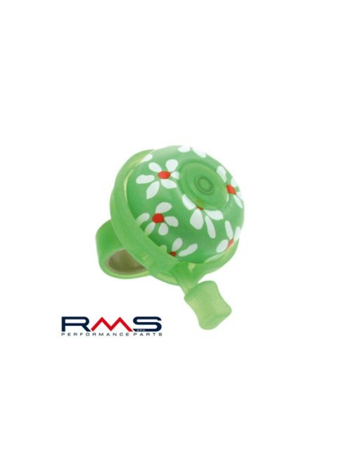 RMS virág mintás kerékpár csengő zöld 50mm
