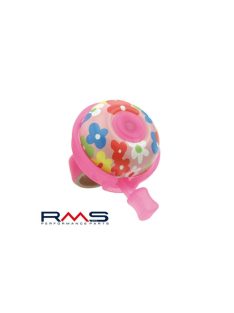RMS virág mintás kerékpár csengő pink 50mm